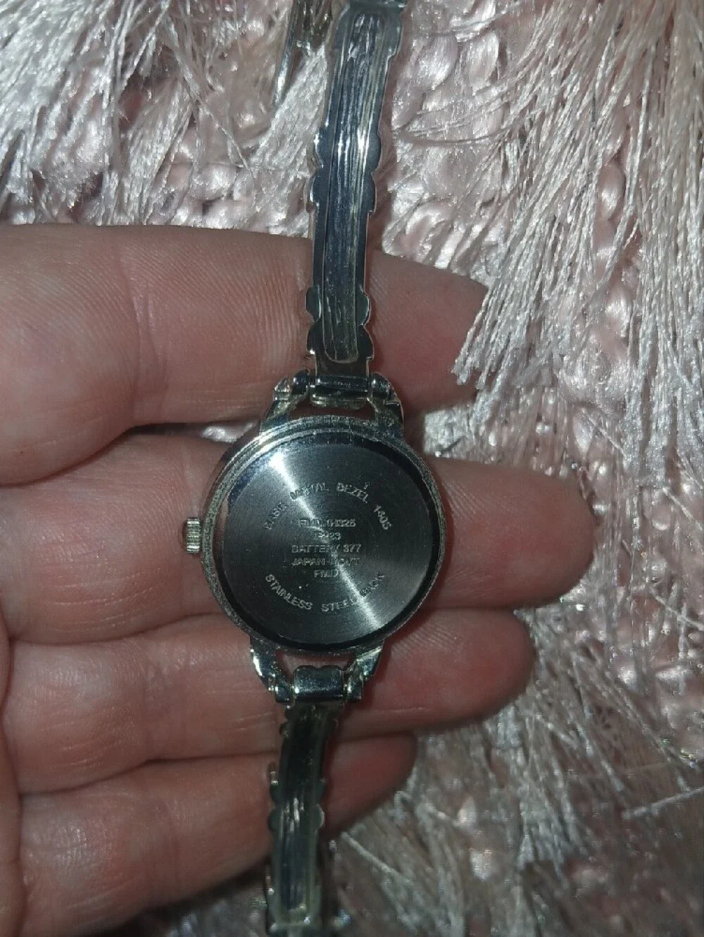 Diamond Vintage 90's Bracelet Watch With Diamond Accent Needs Battery